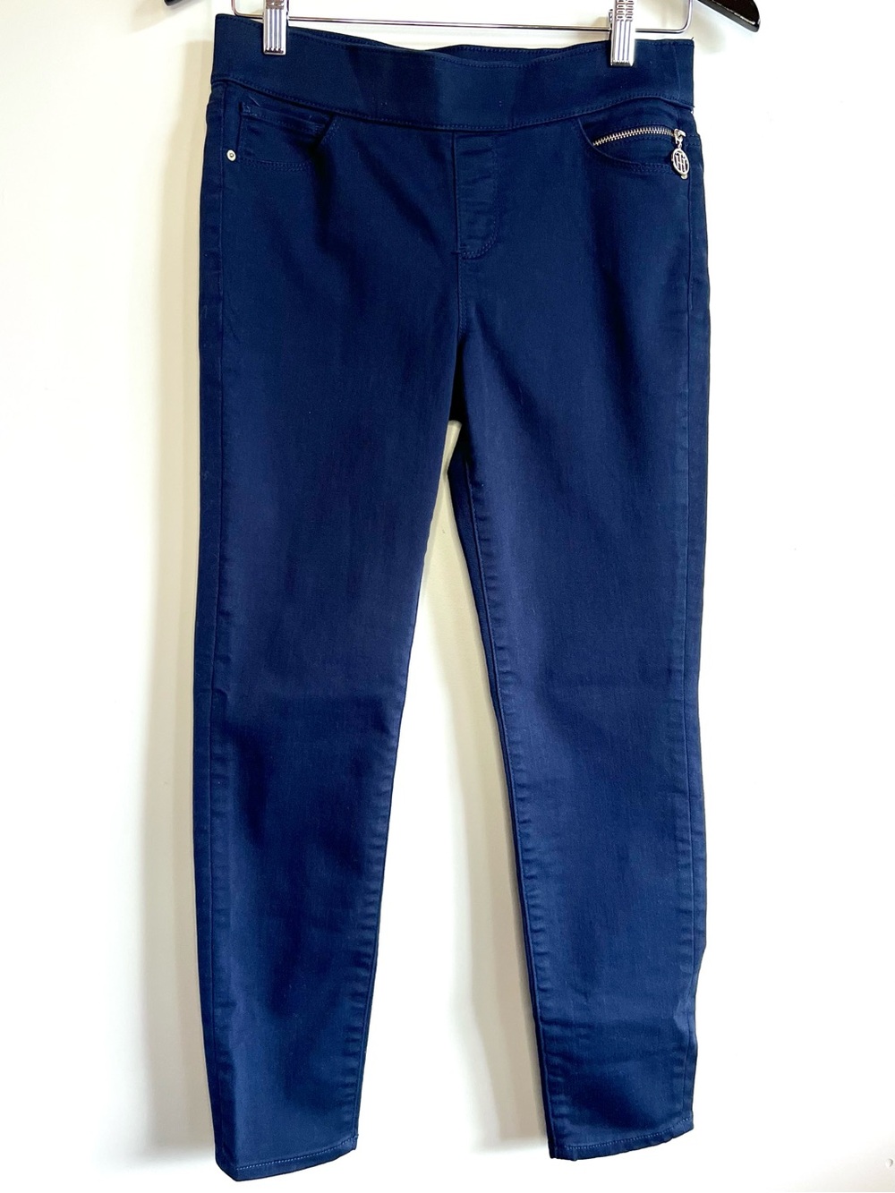 Tommy Hilfiger Navy Blue Pull On Skinny Ankle Pants Stretch Women’s Size 4 Small